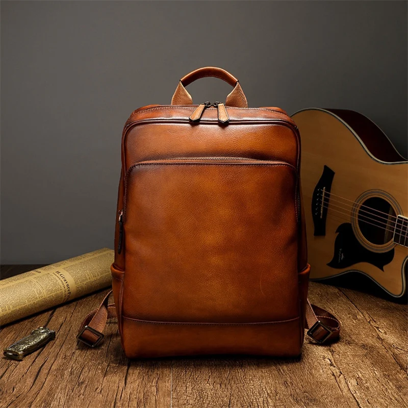 Eleganter und funktionaler Rucksack aus hochwertigem Leder Skanto