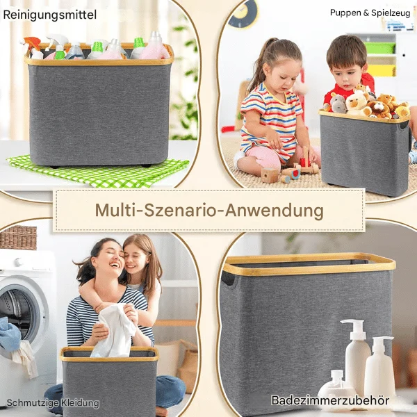 ZenStash™ | Faltbarer Bambus-Organizer | Praktisch, Tragbar und Perfekt Organisiert.