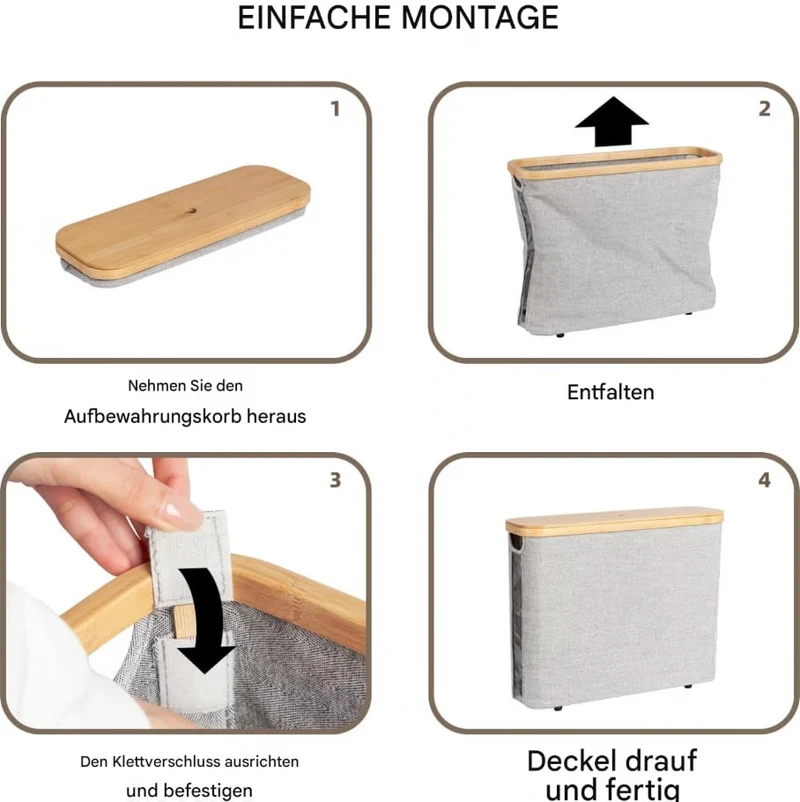 ZenStash™ | Faltbarer Bambus-Organizer | Praktisch, Tragbar und Perfekt Organisiert.