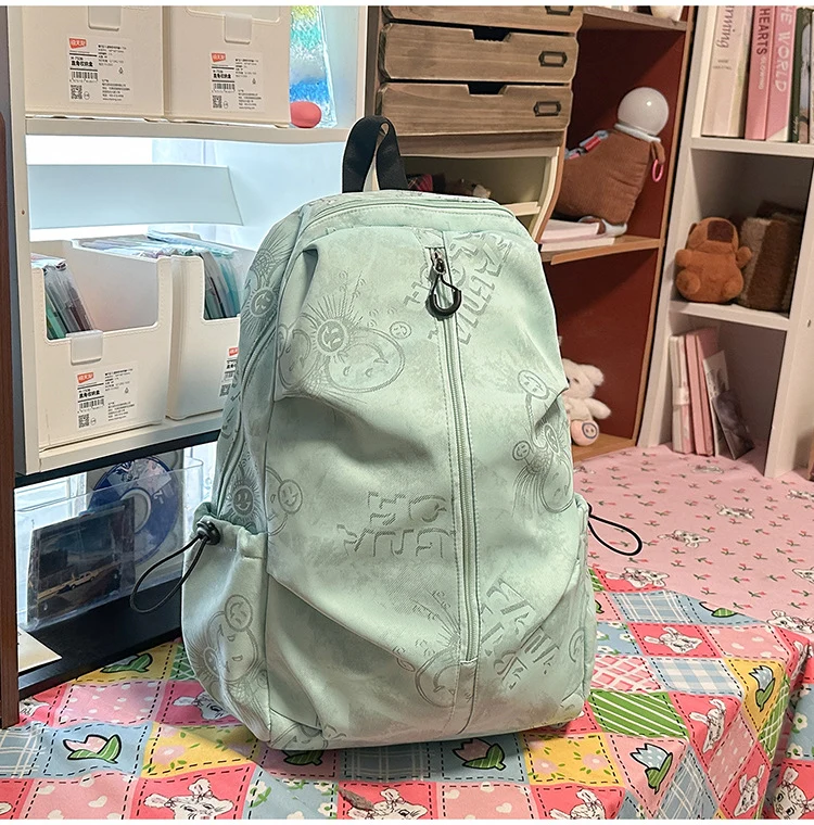 Lässiger Schulrucksack mit Grafikdruck