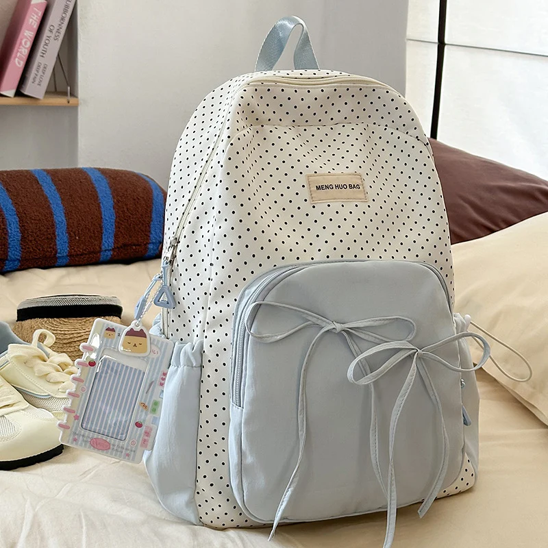 Minimalistischer gepunkteter Schulrucksack