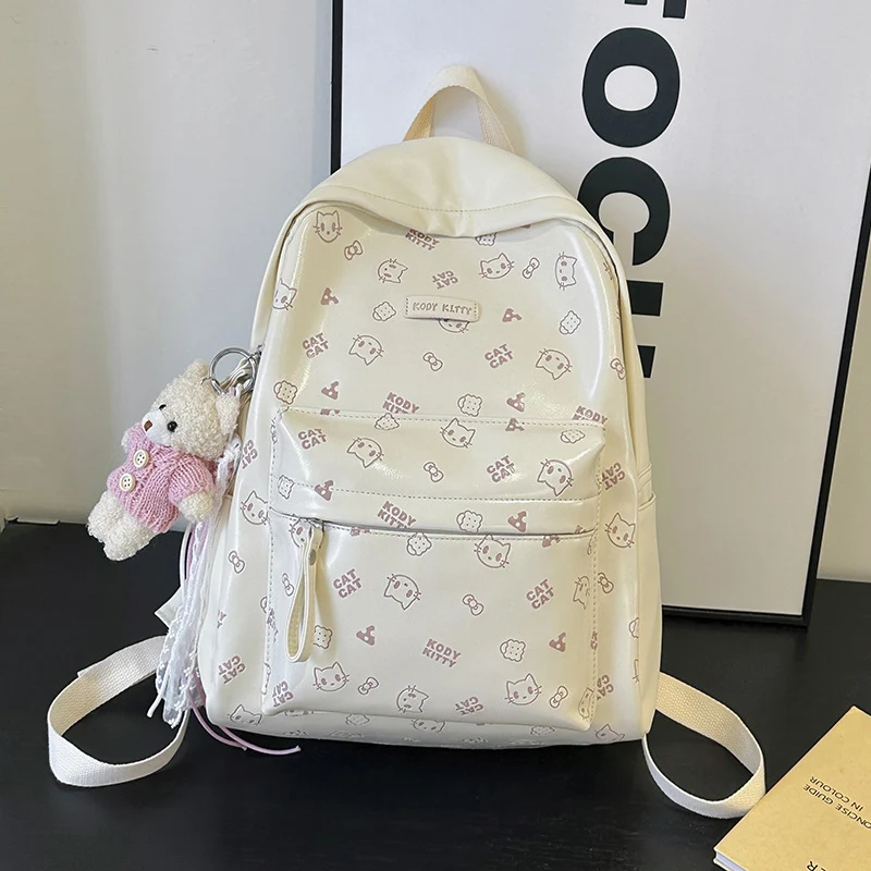 Niedlicher Schulrucksack mit Charakter-Print