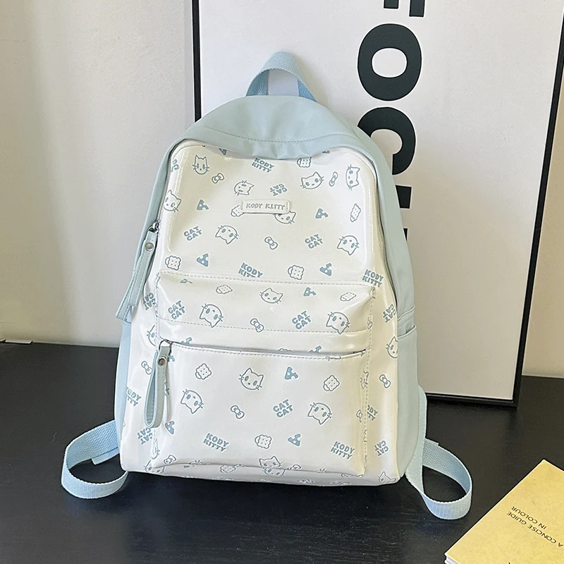 Niedlicher Schulrucksack mit Charakter-Print