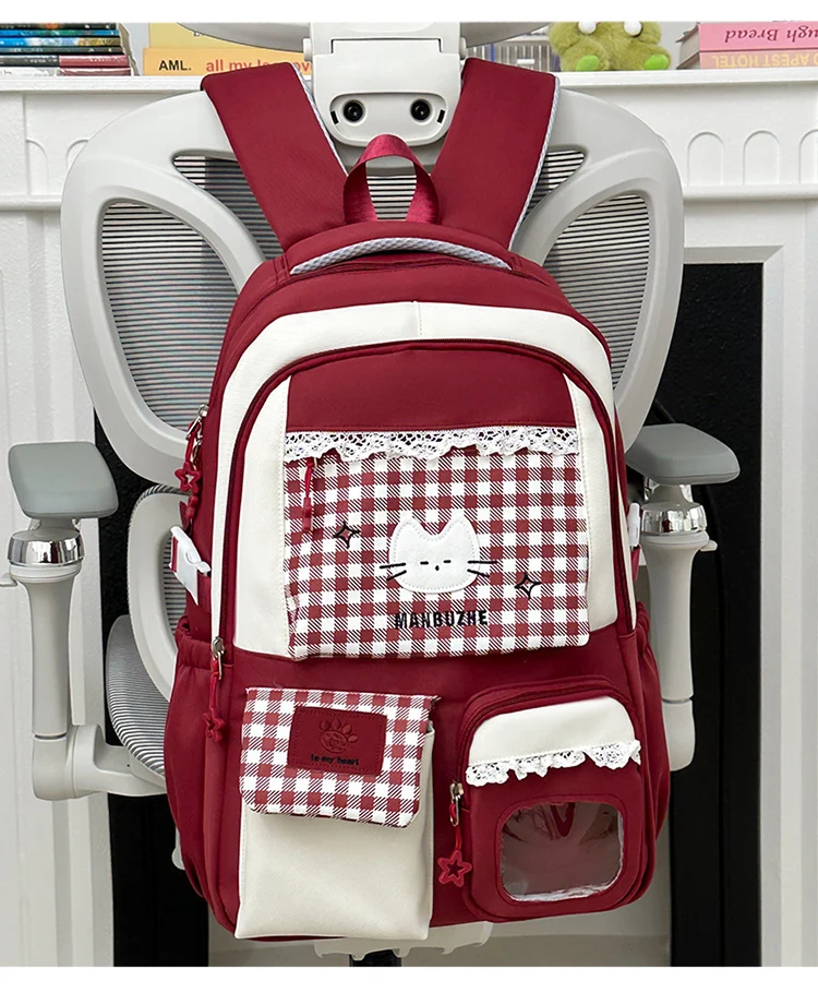 Niedlicher Charakter Design Schulrucksack mit mehreren Fächern