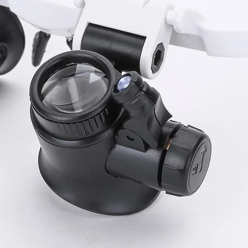Lupenbrille mit LED-Lampe für beide Augen