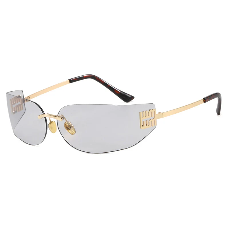 Damen futuristische Designer-Sonnenbrille mit ungewöhnlichem Rahmen und UV-Schutz Skanto