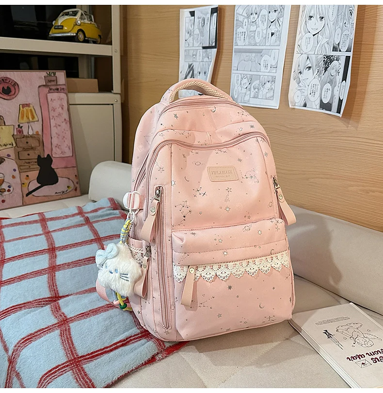 Eleganter Schulrucksack mit mehreren Fächern