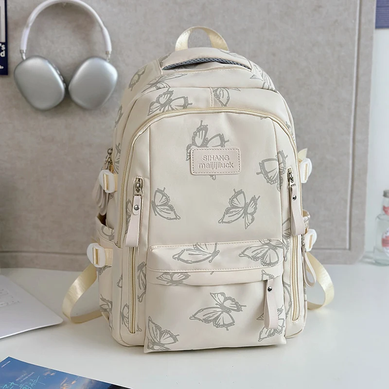 Elegante Schultasche mit Blumenmuster