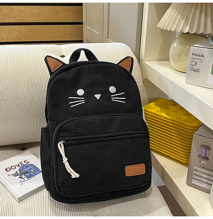 Schneller Mini-Schulrucksack mit Katzenohren