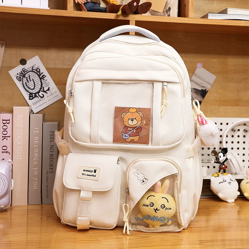 Niedlicher Schulrucksack mit Cartoon-Motiv und vielen Fächern