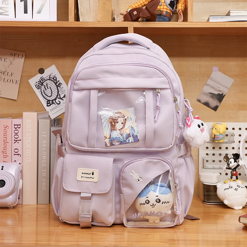 Niedlicher Schulrucksack mit Cartoon-Motiv und vielen Fächern