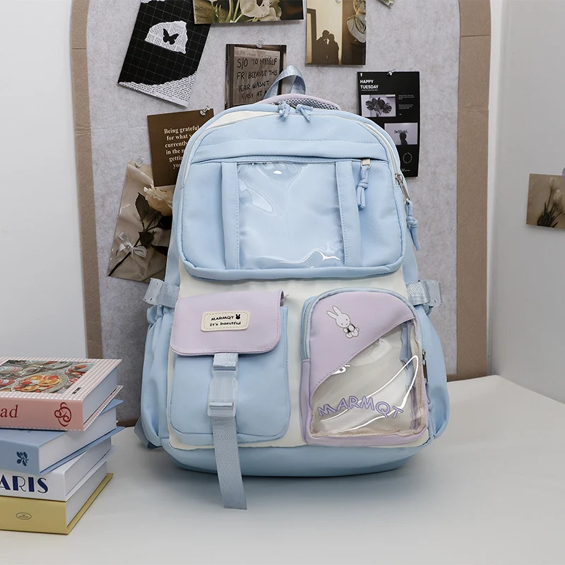 Niedlicher Schulrucksack mit Cartoon-Motiv und vielen Fächern