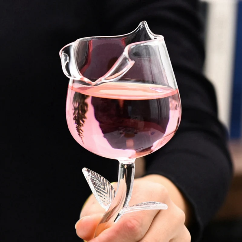 1+1 Gratis | VinoRosa | Elegantes Rosen-Weinglas – Verleiht jedem Schluck Charme