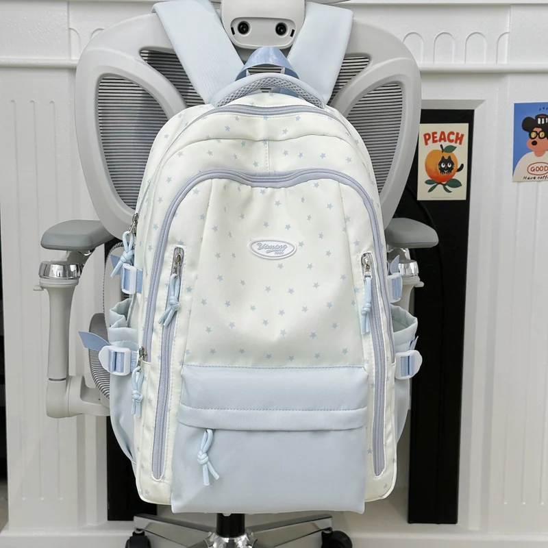 Schicker multifunktionaler Schulrucksack mit Sternen-Dekor