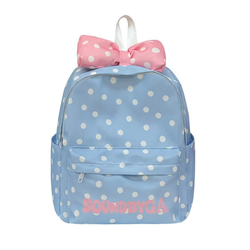 Mädchenrucksack Skanto mit Polka-Dots und Schleifendetail
