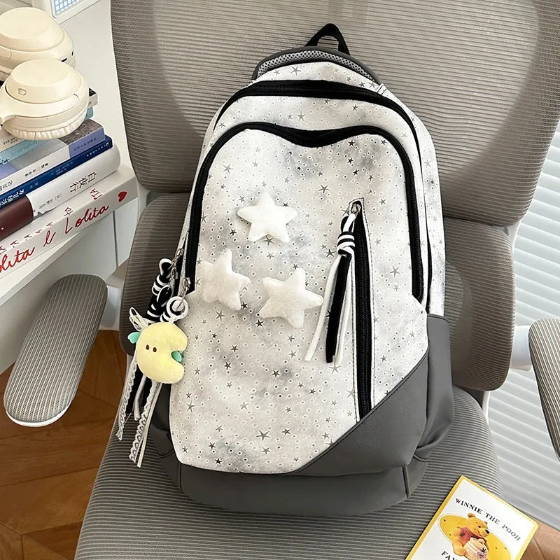 Dekorativer Schulrucksack mit Sternenmuster