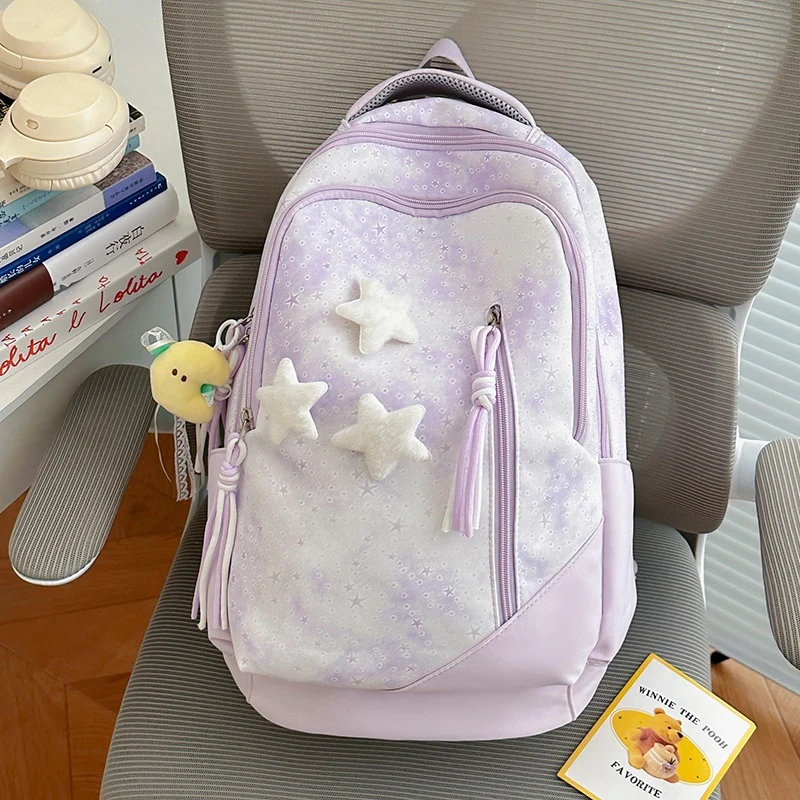 Dekorativer Schulrucksack mit Sternenmuster