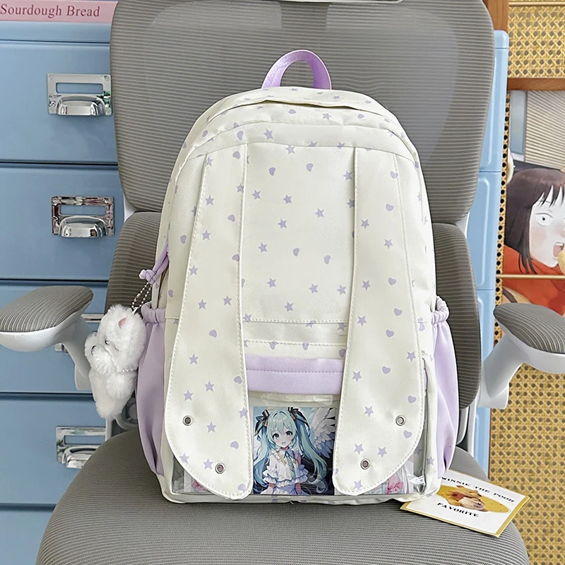 Süßer Schulrucksack mit Hasenohren