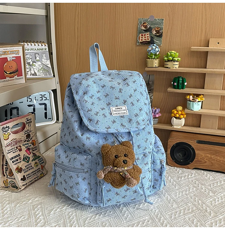 Lässiger Schulrucksack mit Kordelzug
