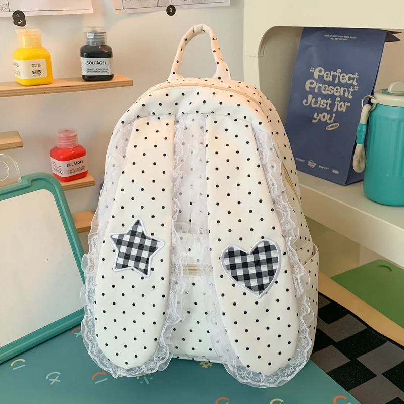 Niedlicher Schulrucksack im Hasenohren-Design