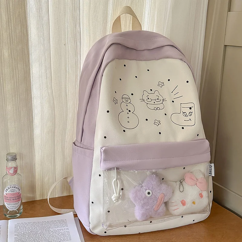 Lässiger Schulrucksack mit Charakter-Design