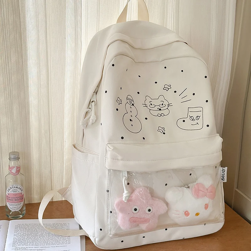 Lässiger Schulrucksack mit Charakter-Design