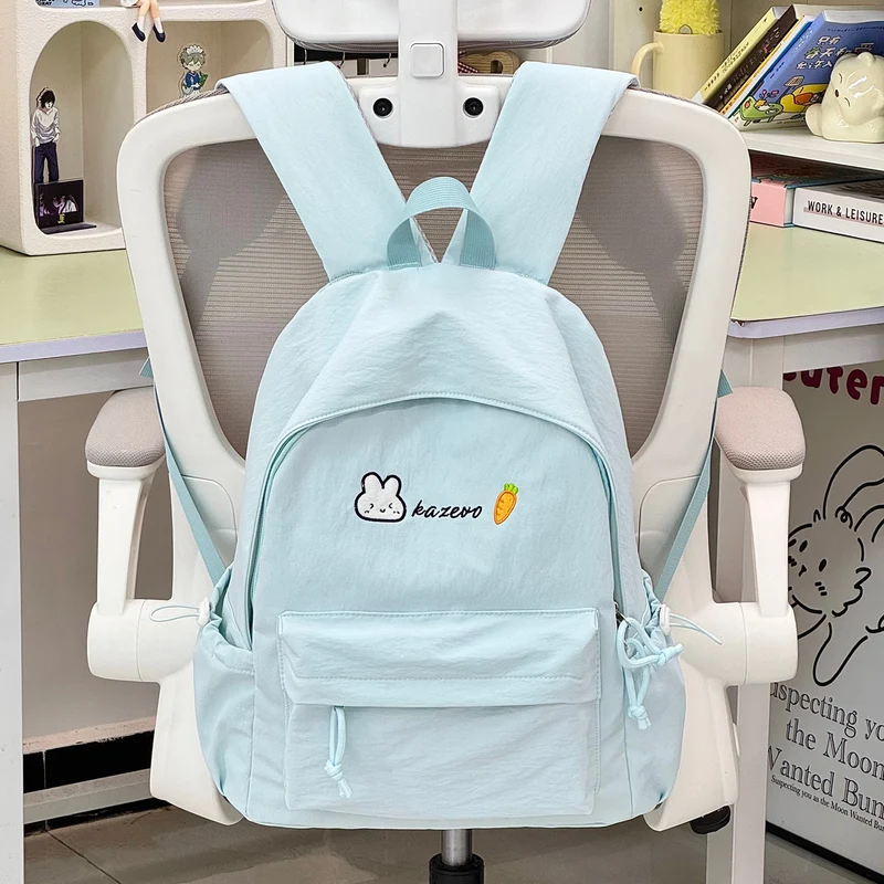 Klassischer Schulrucksack aus Canvas mit Charakter-Motiv