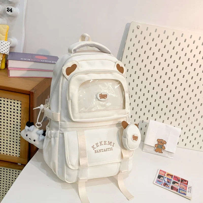 Niedlicher Schulrucksack mit Tiermotiv und mehreren Fächern