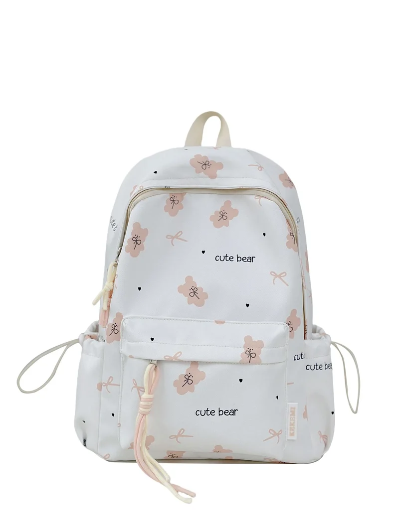 Niedlicher Schulrucksack mit Charakter-Print