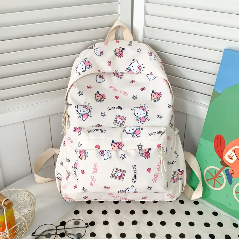 Niedlicher Schulrucksack mit Charakter-Print