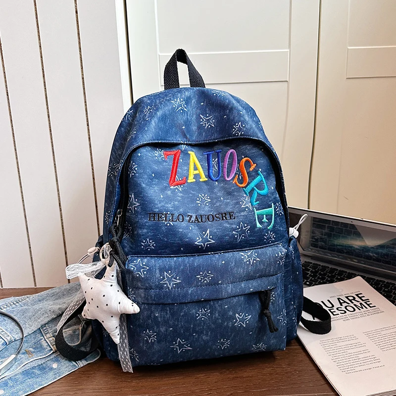 Lässiger Schulrucksack mit Sternenmuster