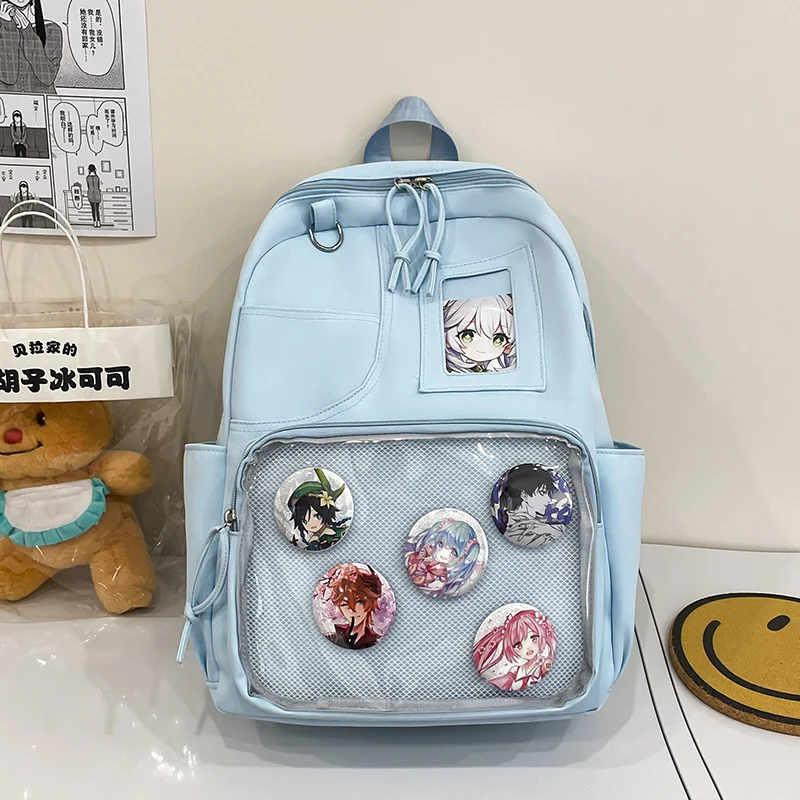 Schulrucksack mit Anime-Charakter-Motiv