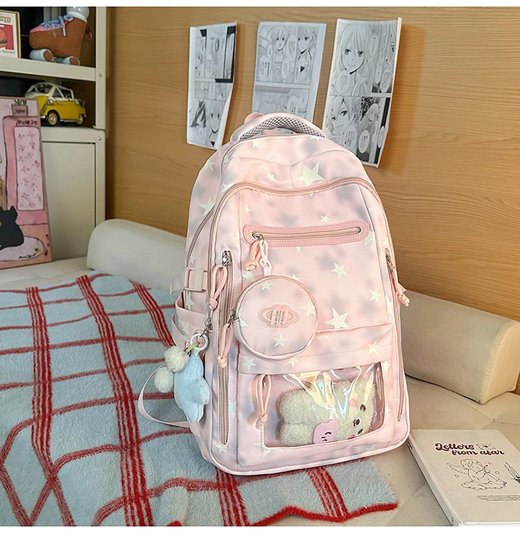 Stylischer Schulrucksack mit Sternenmuster