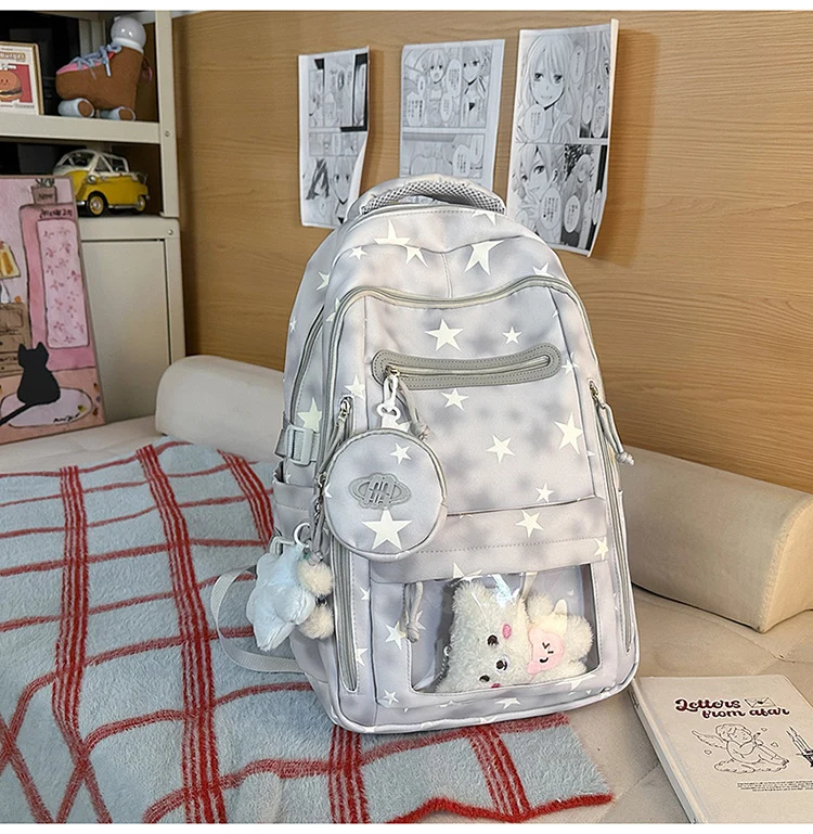 Stylischer Schulrucksack mit Sternenmuster
