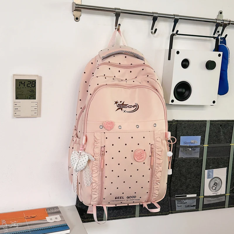 Stylischer Punkte-Schulrucksack