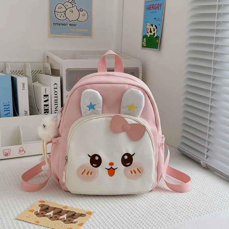 Niedlicher Mädchen-Mini-Schulranzen mit Hasen-Motiv