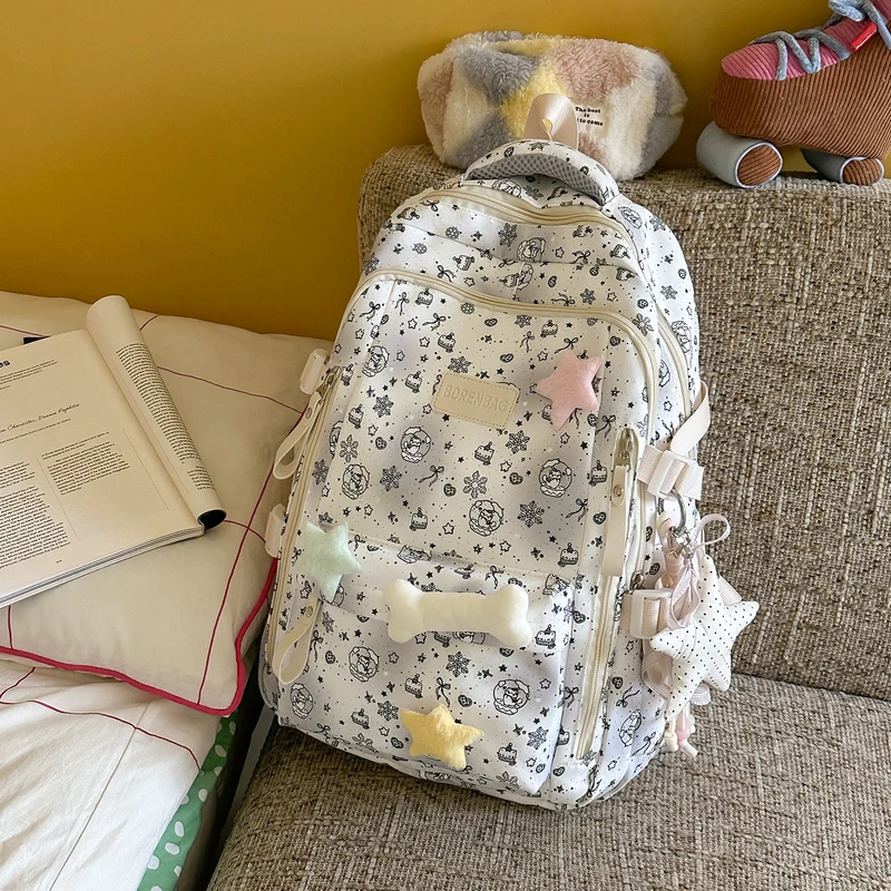 Bunter Kinder-Mini-Schulranzen mit Muster