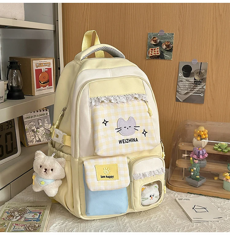 Niedlicher Schulrucksack mit Katzenmotiv
