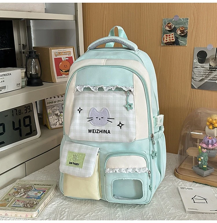 Niedlicher Schulrucksack mit Katzenmotiv
