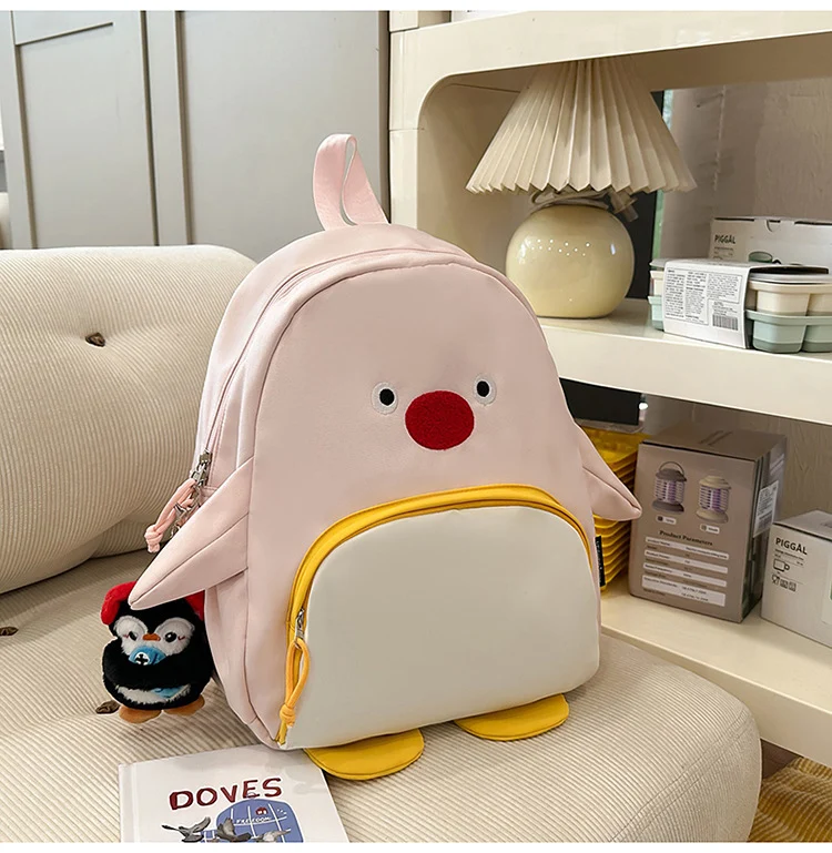 Kinder-Schulranzen mit verspieltem Pinguin-Design