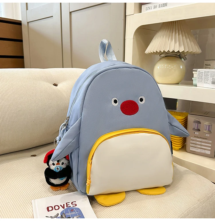 Kinder-Schulranzen mit verspieltem Pinguin-Design