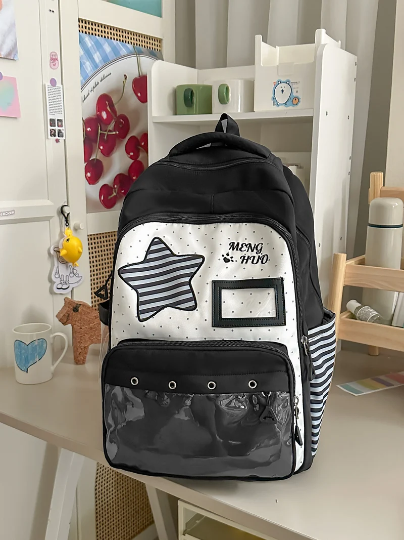 Lustiger Schulrucksack für Kinder mit Sternen-Design