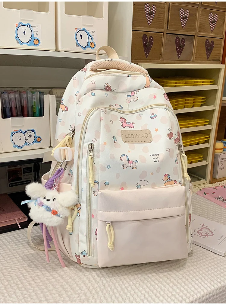 Lustiger Schulrucksack für Kinder mit Charakter-Motiv