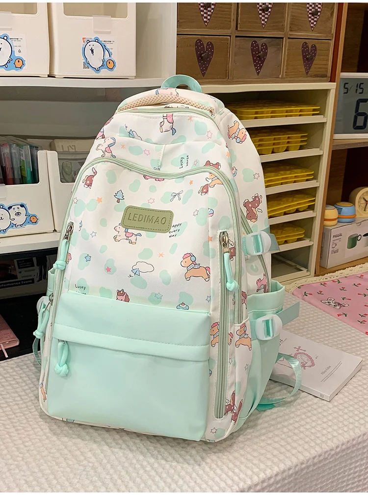 Lustiger Schulrucksack für Kinder mit Charakter-Motiv