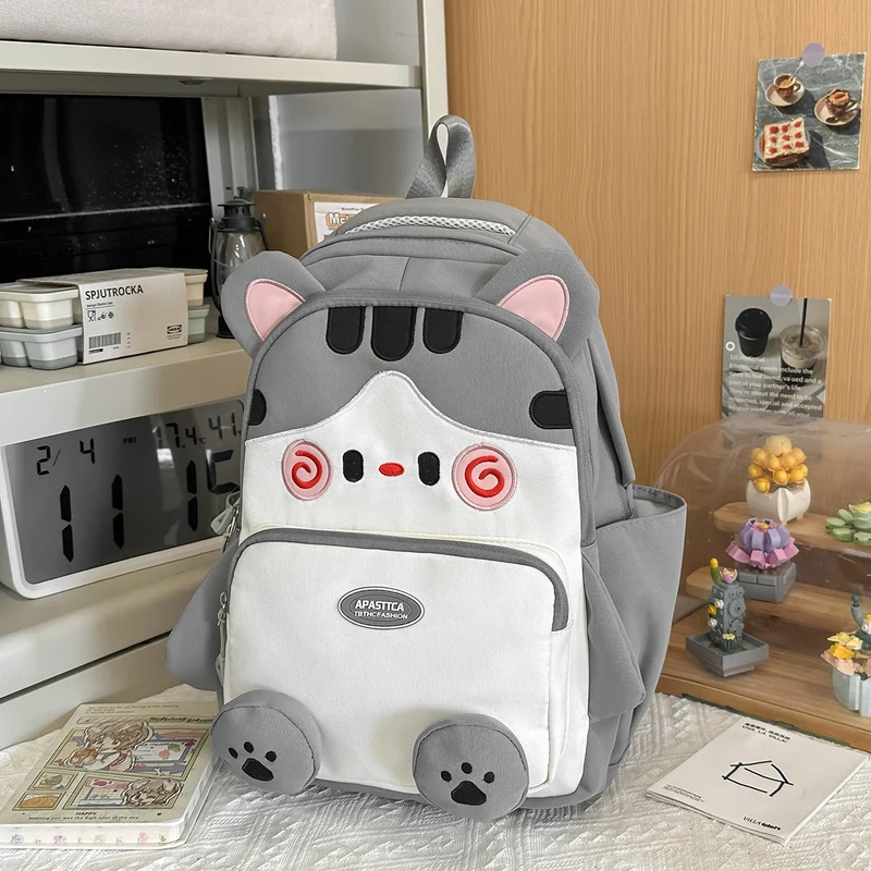 Niedlicher Schulrucksack für Kinder mit Plüschtier-Motiv