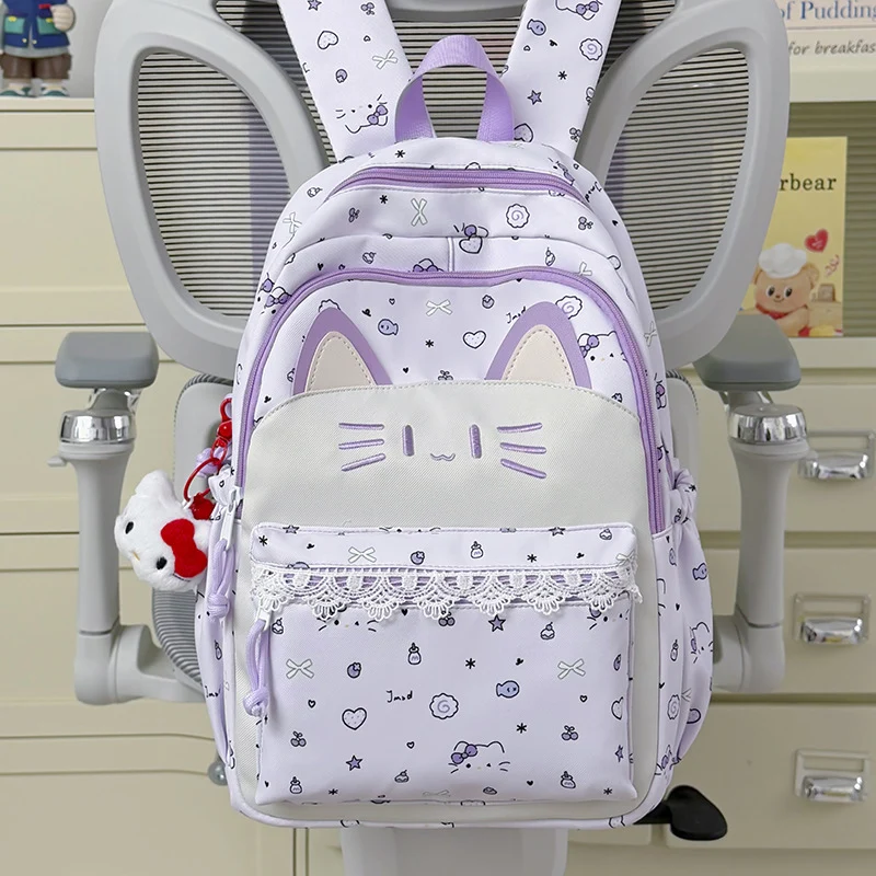Niedlicher Schulrucksack für Kinder mit Katzenohren