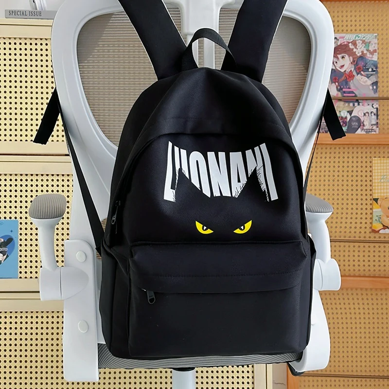 Schulrucksack mit Hasenohren im Cartoon-Stil