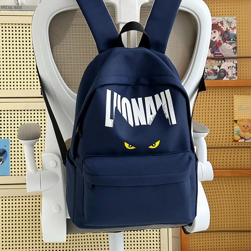 Schulrucksack mit Hasenohren im Cartoon-Stil
