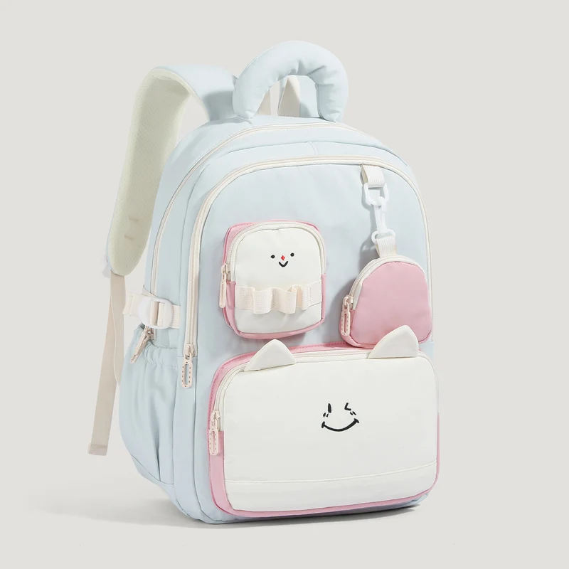 Niedlicher Schulrucksack für Kinder mit Tiermotiv und mehreren Fächern