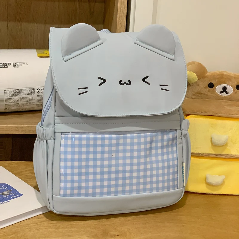 Charmanter Mini-Schulrucksack für Kinder mit Katzengesicht